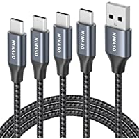 NIMASO Cable USB C 3A[4 Pack 0.3M+1M+2M+3M]-Cable USB Tipo C para Carga y Sincronización Rápidas-Cargador Tipo C es…